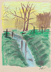 Baum am Fluss 12 (Pastellkreide)