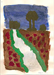 Baum am Fluss 23 (Gouache)