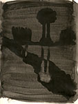 Baum am Fluss 24 (Gouache)