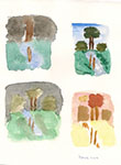 Baum am Fluss 29 (Aquarell)