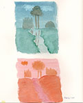Baum am Fluss 31 (Aquarell)