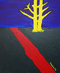Baum am Fluss 33 (Acryl)