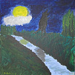 Baum am Fluss 34 (Acryl)