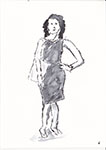 Posierende Frau im Kleid 2 (Feinmarker)
